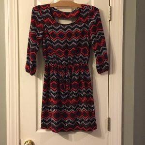 BeBop red and blue dress